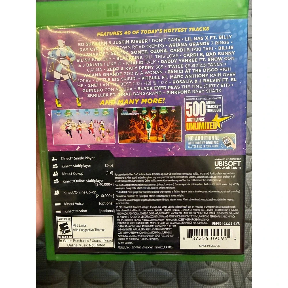 Just Dance 2020 Microsoft Xbox One Video Game Ubisoft Music Rhythm E10+
